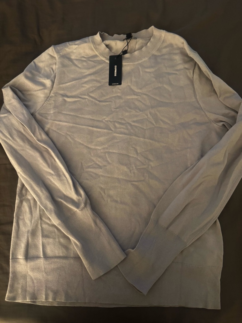 Express Women's  Airy Soft Oversized Relaxed Crew Neck Sweater